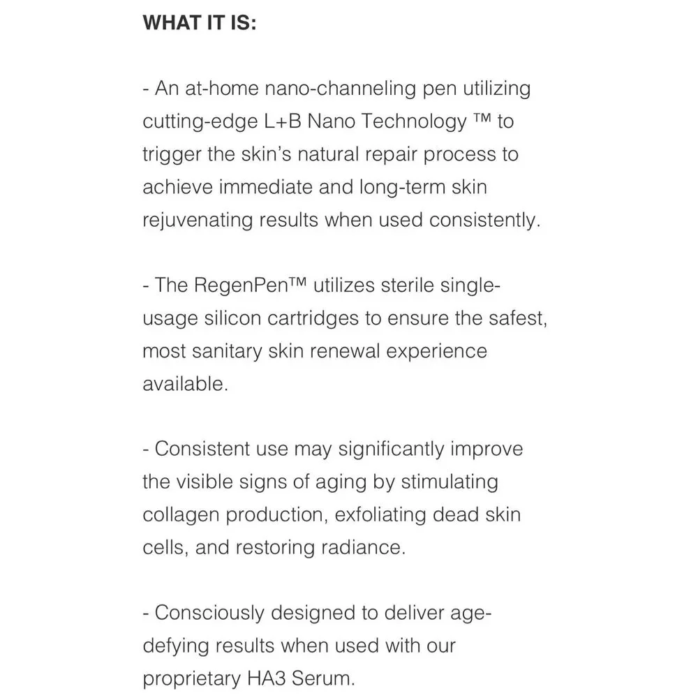 LORDE + BELLE THE VIRAL‎ REGENPEN Non-invasive Facial Tool Device New $299 msrp